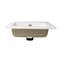 Alfi Brand ALFI brand ABC801 White 17" Square Drop In Ceramic Sink with Faucet Hole ABC801 - alternate 7